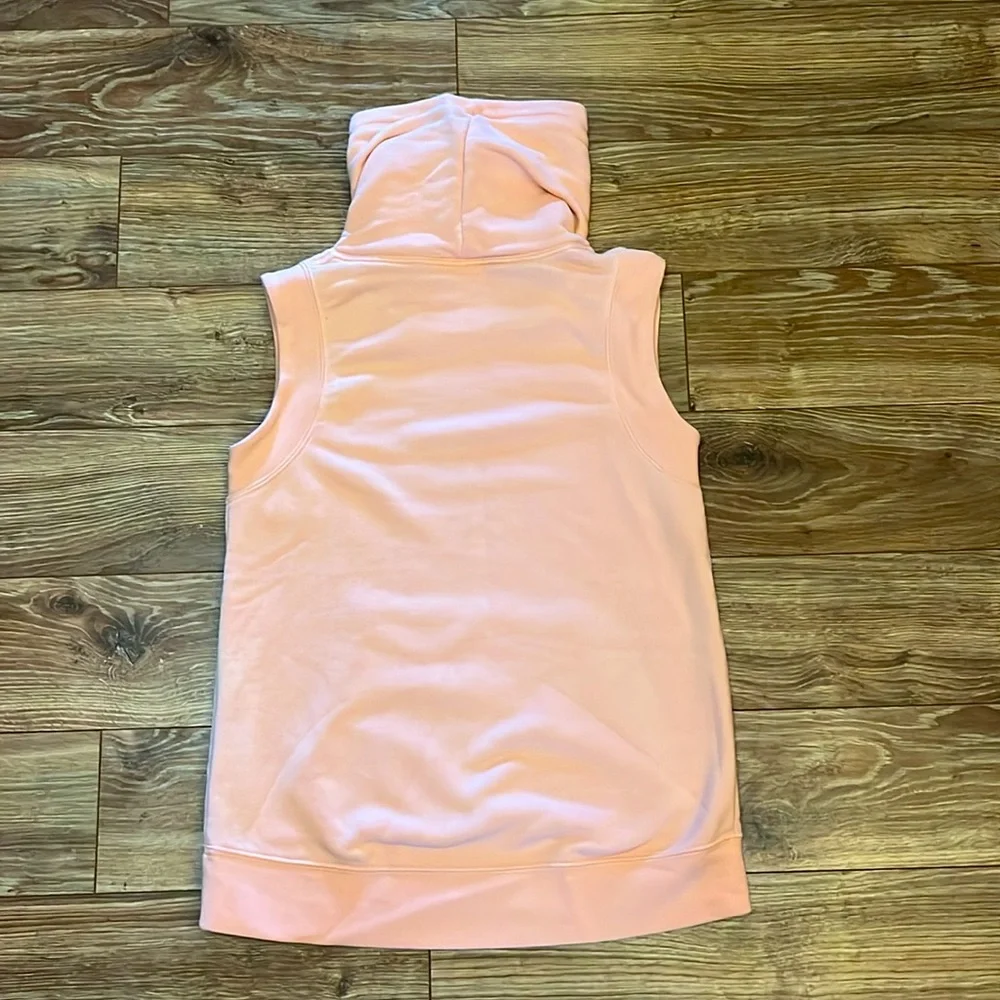 Nike Girls Cowl Neck Sleeveless Hoodie Peach Large